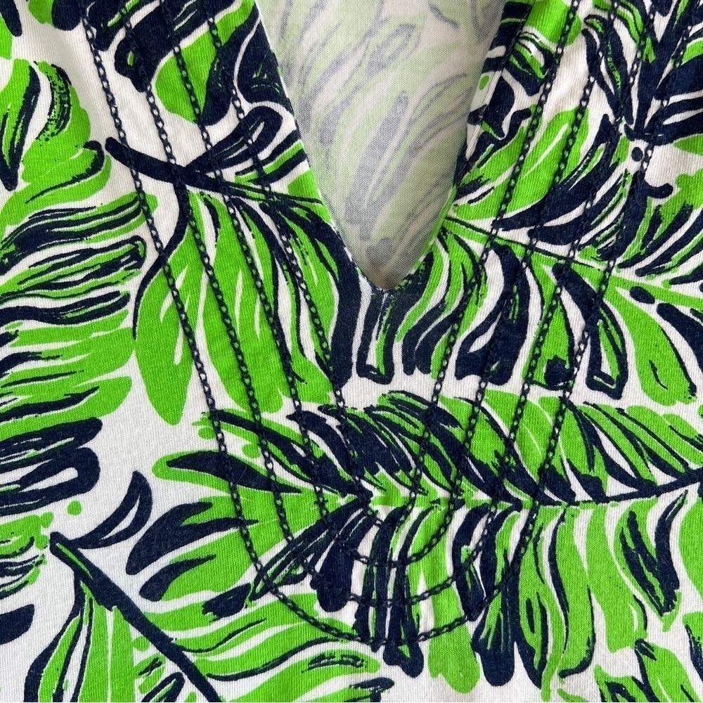 HIHO Palm Leaf Cap Sleeve Dress 🌴 Island Babe Vibes Size Small - Picture 10 of 10